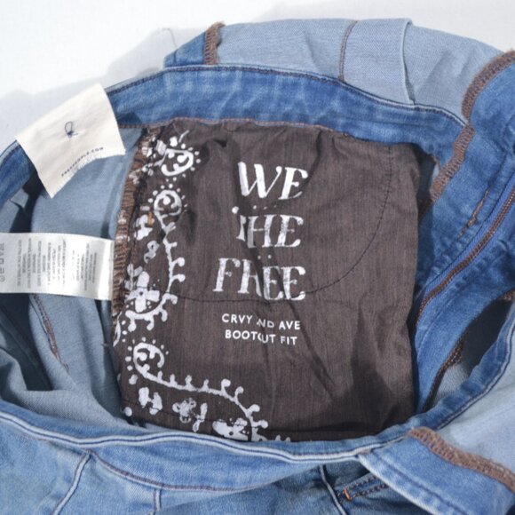 NEW FREE PEOPLE 2ND AVE CRVY DENIM ONE PIECE JUMPSUIT, SZ 14 - Picture 11 of 11